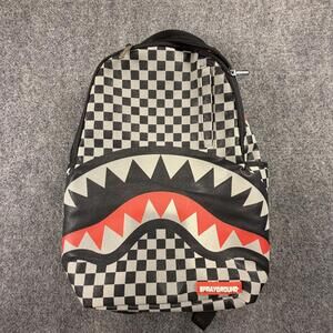 Sprayground Limited‎ Edition Checkered Shark Mouth Backpack